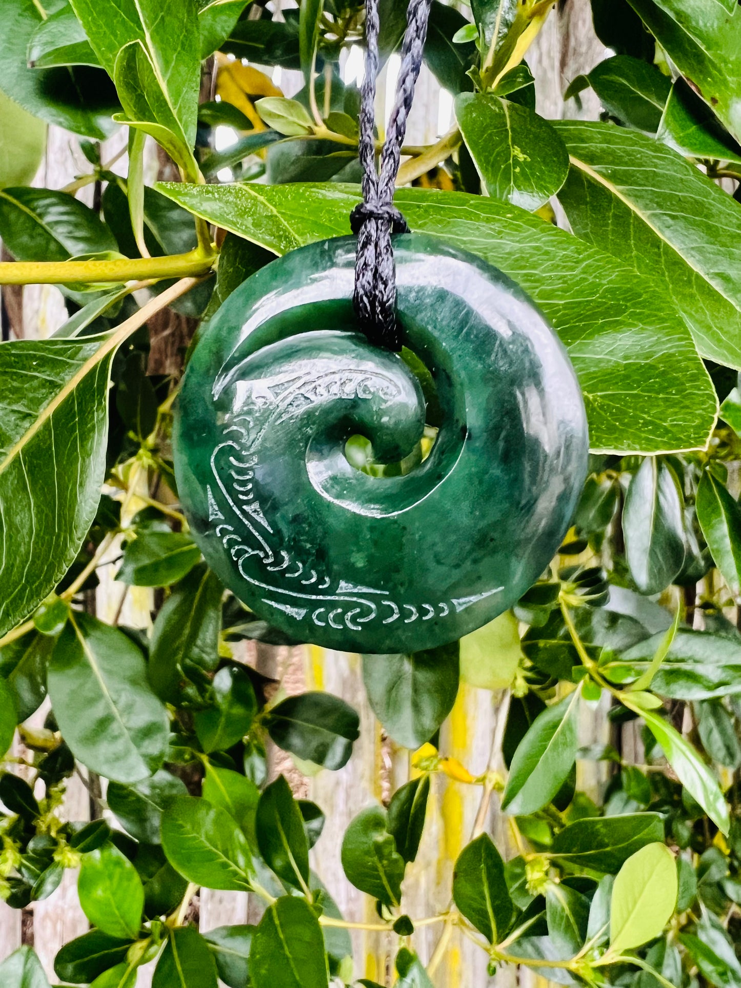 Koru Engraved Greenstone -