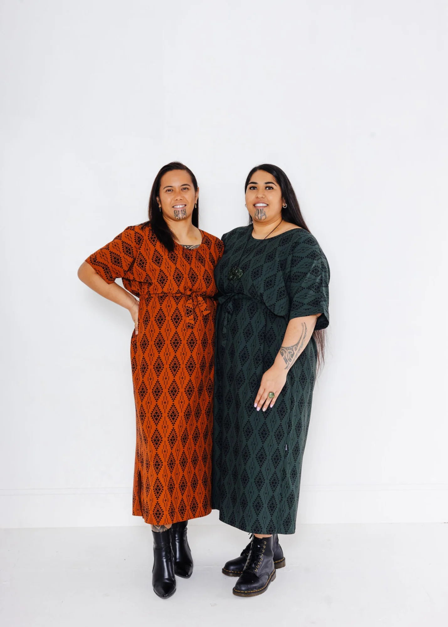 Purapura Whetū Dress - Rust