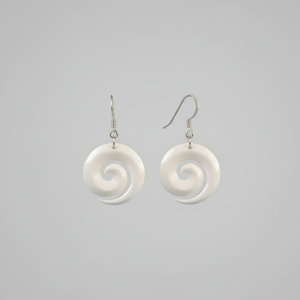 Bone Earrings - Koru
