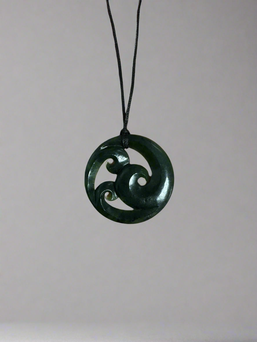 Jade Triple Koru pendant