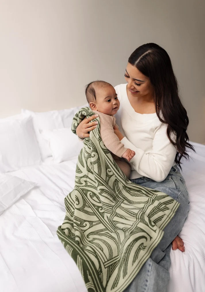 Te Piringa 100% Organic Cotton - Green