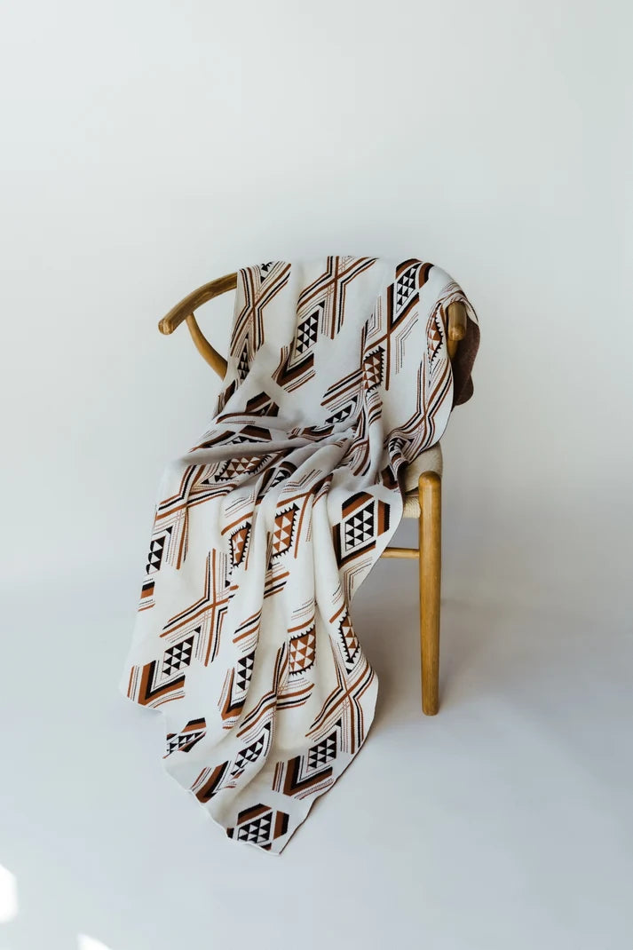 Niho Throw Blanket - Brown
