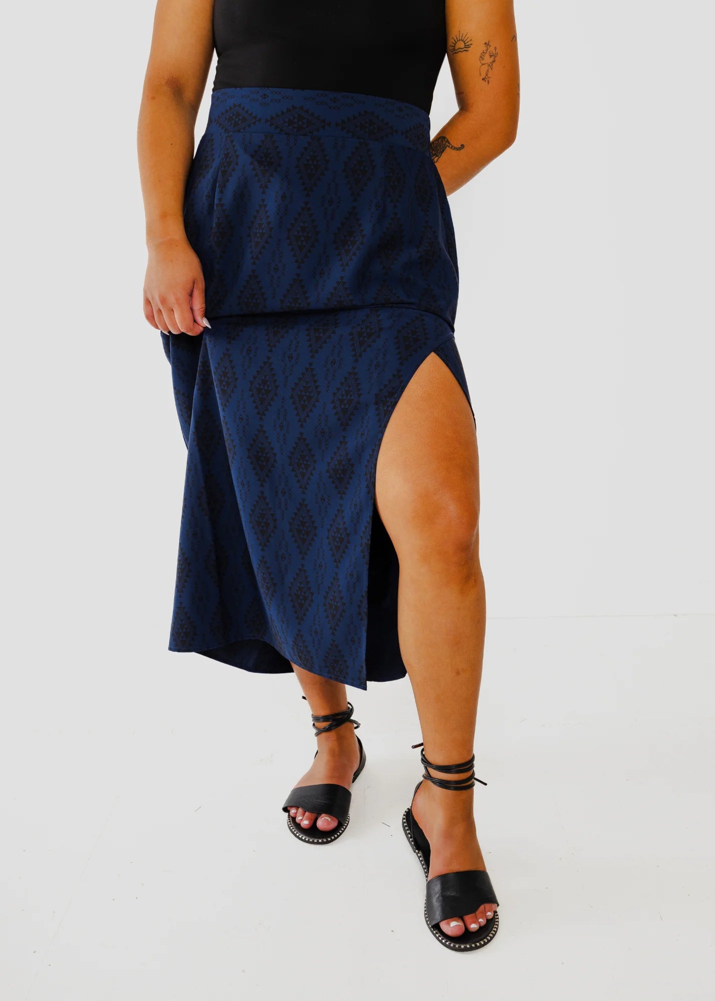 Purapura Whetu Skirt - Navy