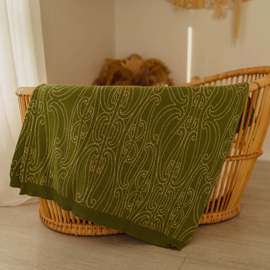 Manaaki - Ngahere Pēpi Knitted Blanket