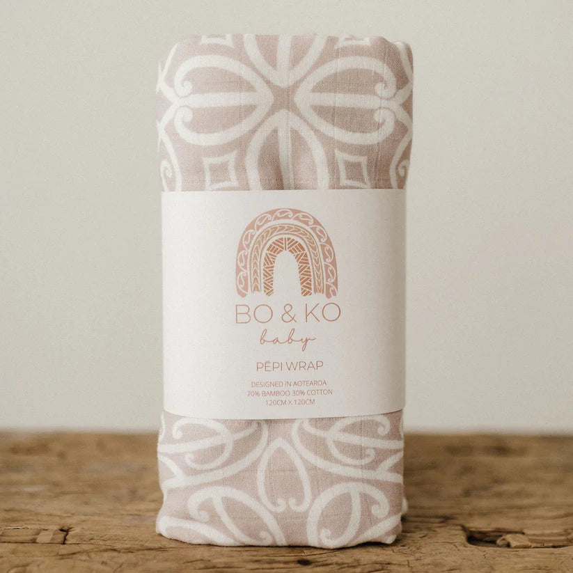 Māori pēpi wrap - Mauve