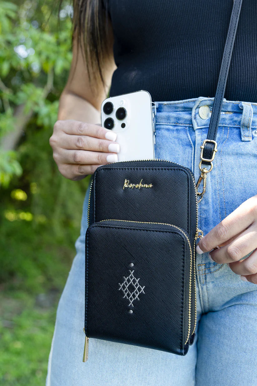 Puāwai Phone Bag - Pāngo Black