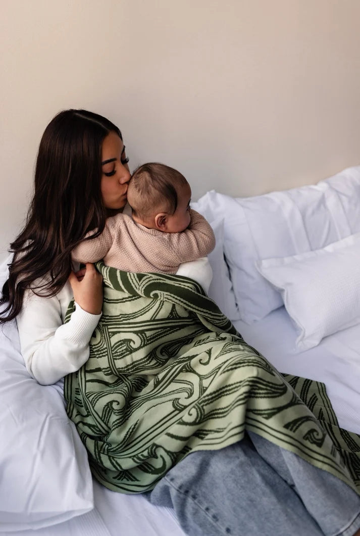 Te Piringa 100% Organic Cotton - Green