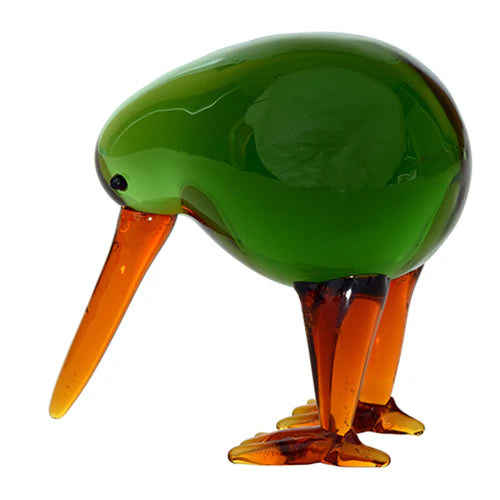 Green Glass Kiwi Ornament
