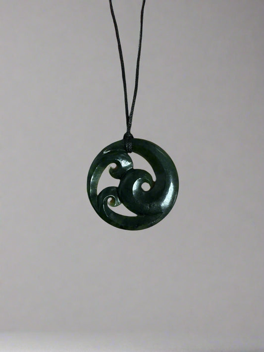 Jade Triple Koru pendant