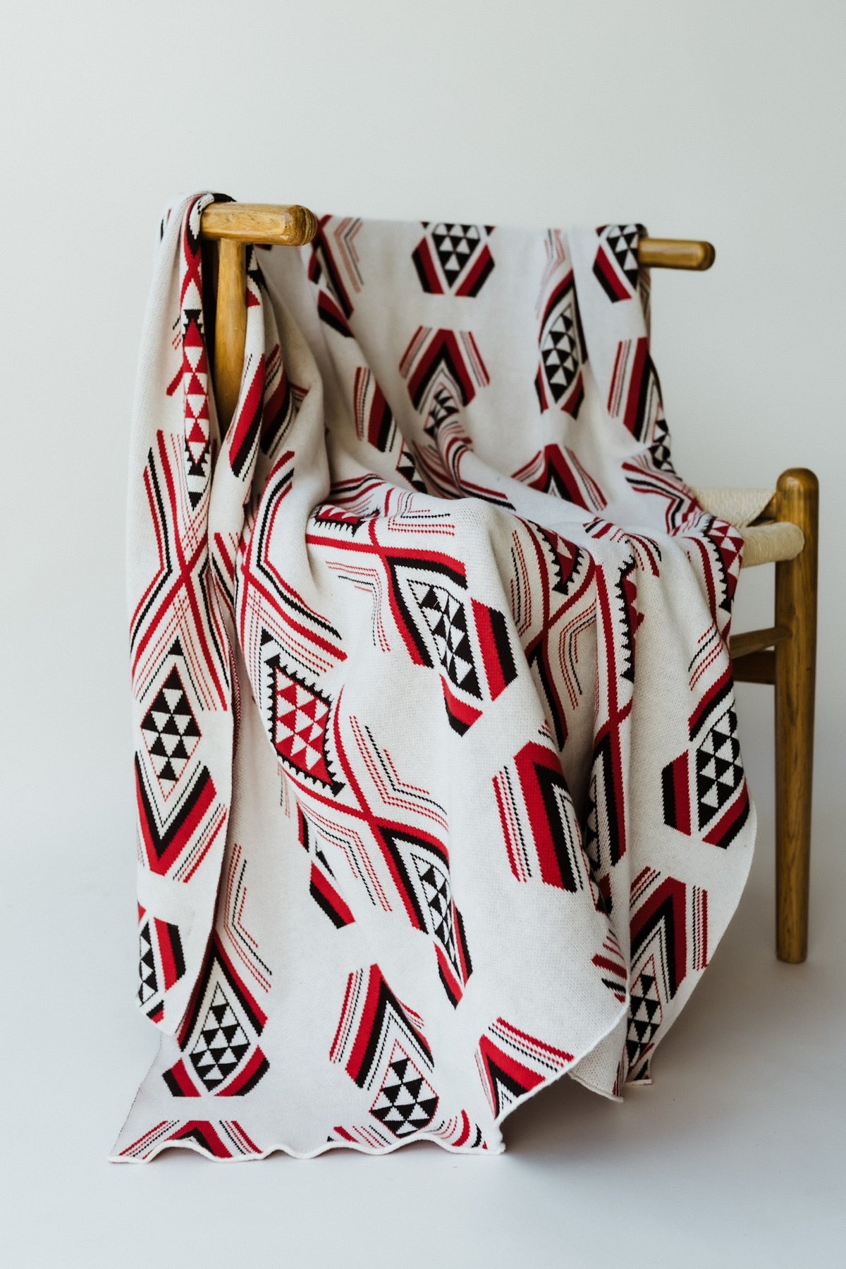 Niho Throw Blanket - Red