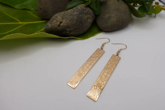 Manawa Roa Earrings - Rose Gold