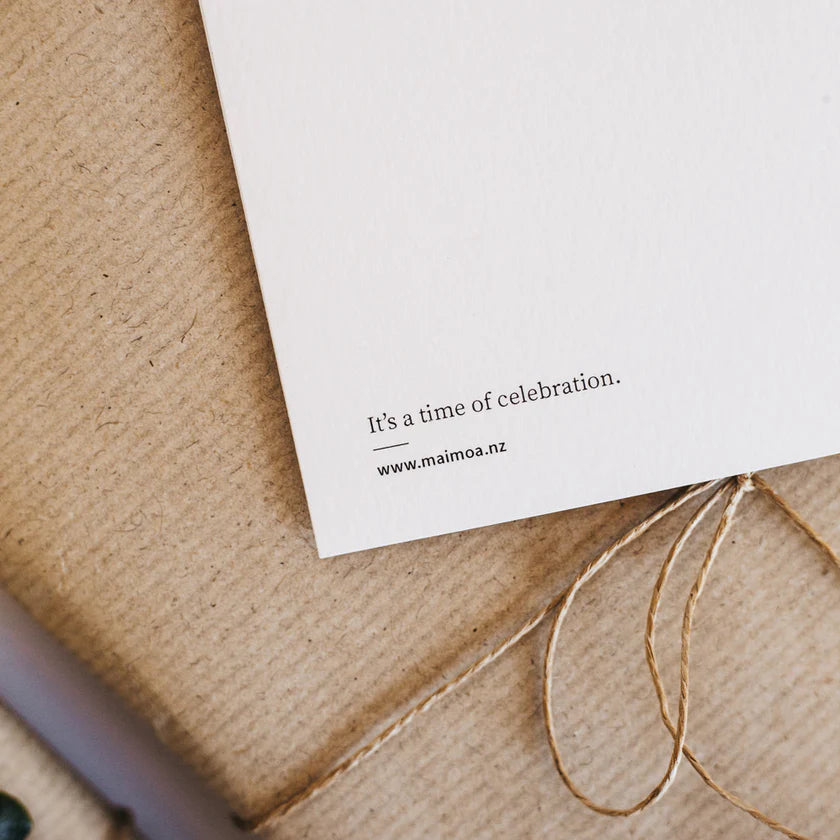 He wā whakanui - Card